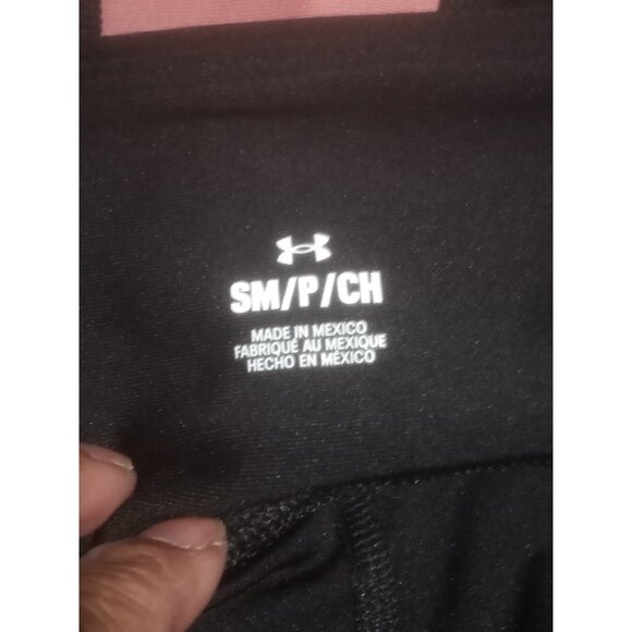 New Under Armour Women’s Black Pink HeatGear Ankle Compression Leggings Small S - Picture 10 of 13